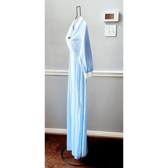 Vintage Soft Antron Nylon Miss Elaine Blue Robe Peignoir Women's M - Picture 3 of 6